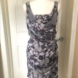 Floral Chiffon Rouched Fitted Dress From Express